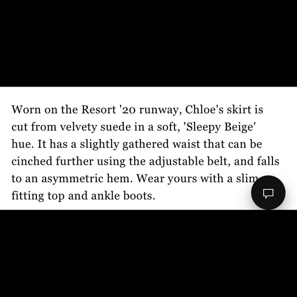 NWT Chloe Runway Suede Asymmetric mini skirt. Size 38 (Medium) - Picture 14 of 15